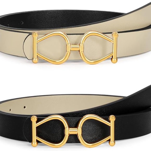 Women reversible leather belt SET 2 main image 3
